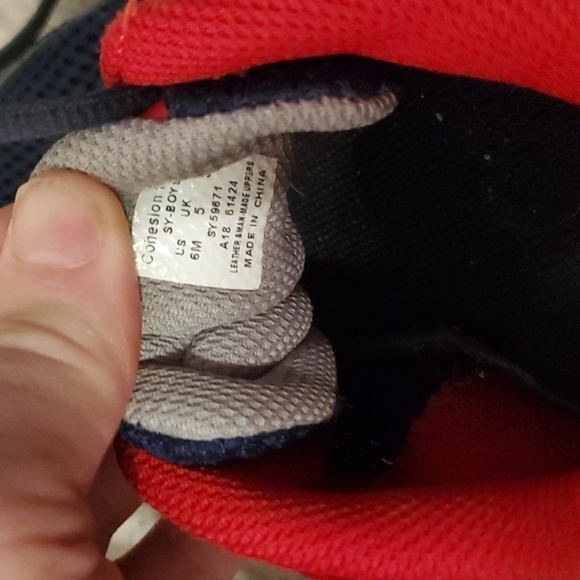 Saucony Shoee Mens Size 6 Cohesion Sneakers Red Blue Gray - Picture 9 of 11